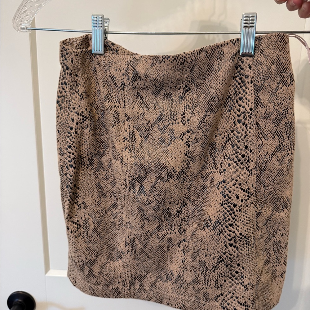 Snakeskin Mini Skirt